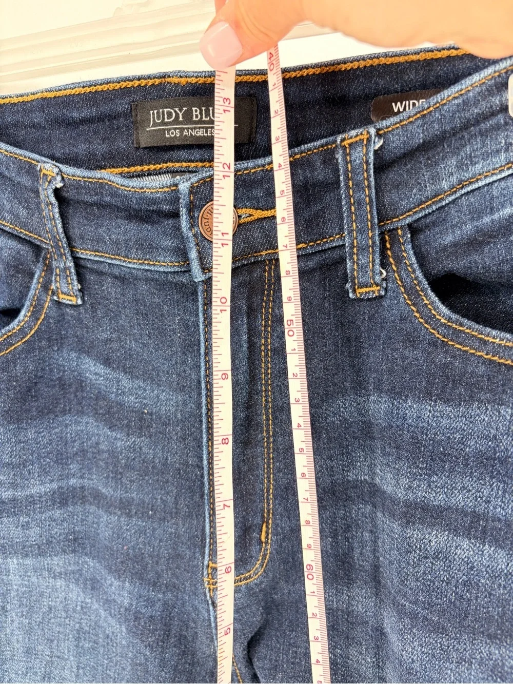 Judy Blue Women's Dark Wash High-Rise Cropped Wide Leg Jeans - Sz 11